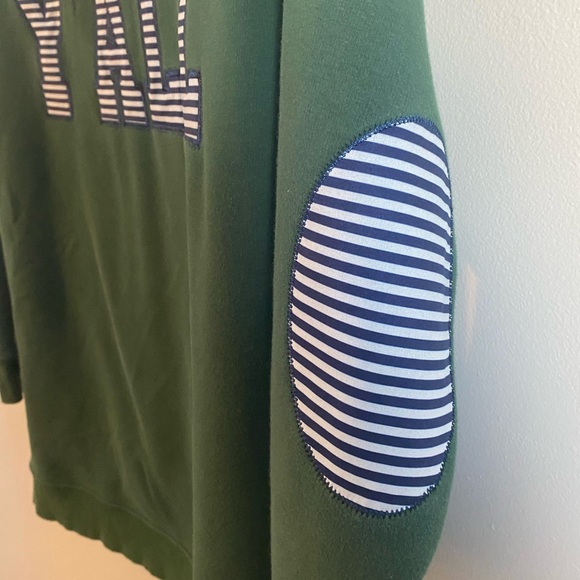 MARLEYLILLY Green Crewneck Sweater with Elbow Patches Y’all - Picture 3 of 7